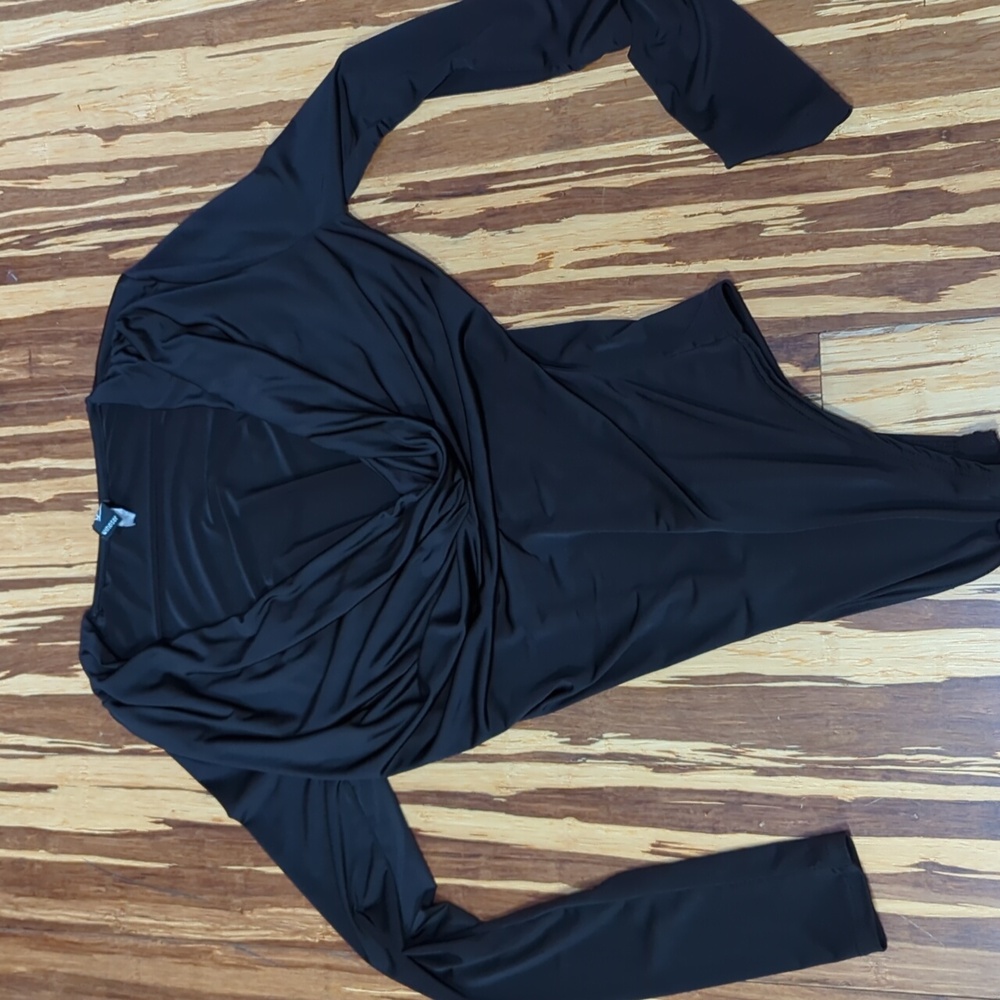 Windsor deep cowl silky bodysuit